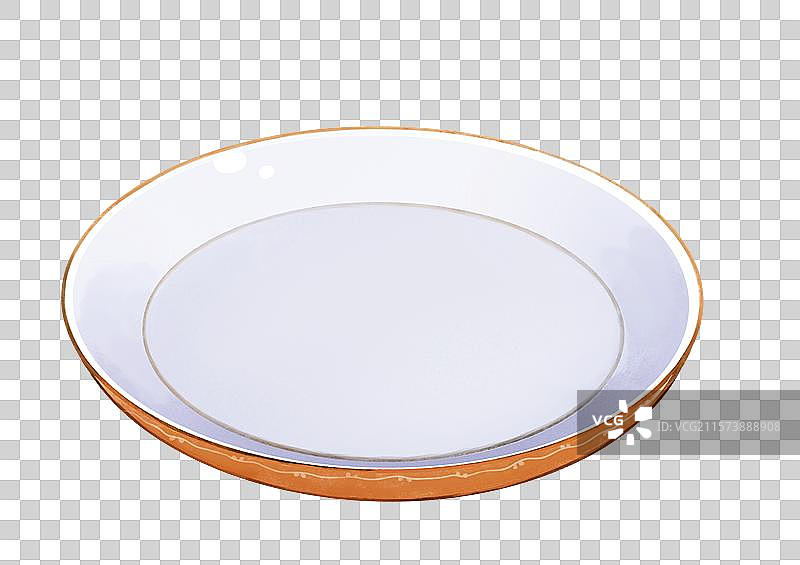 饮食容器餐具碗盘子锅留白空的手绘插画元素图片素材