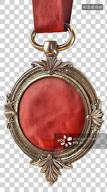 【AI数字艺术】荣誉勋章的象征 复古风奖牌图片素材