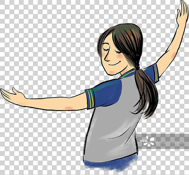 元素：拥抱，女生，热爱，青春期，高中生图片素材