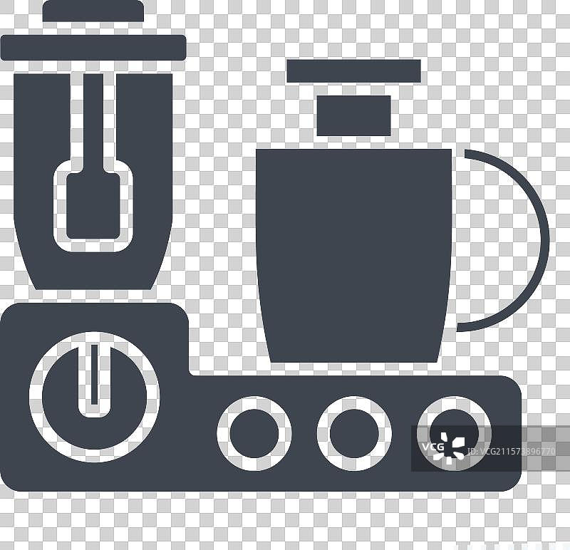 与厨房工具相关的食品加工机图标图片素材