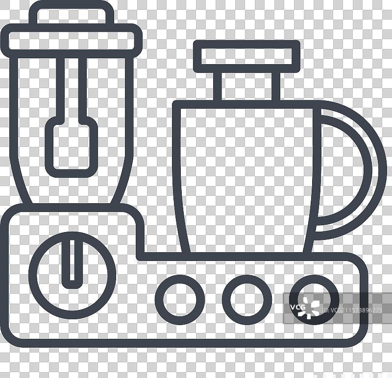与厨房工具相关的食品加工机图标图片素材