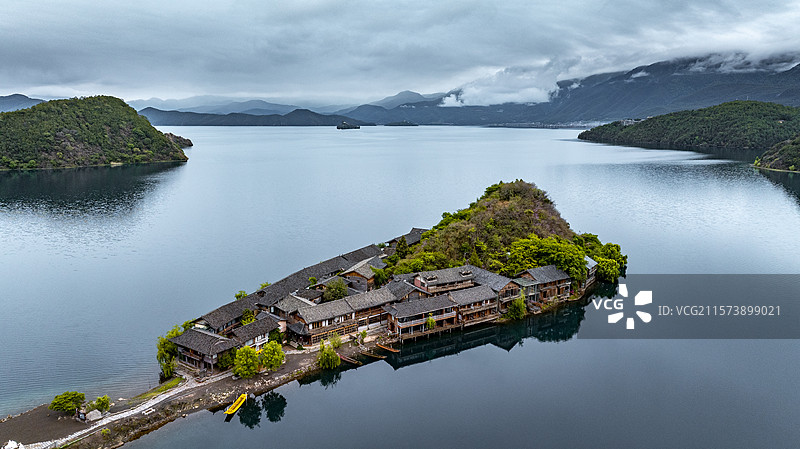 云南丽江泸沽湖景区图片素材