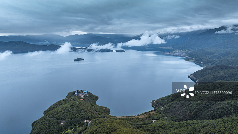 云南丽江泸沽湖景区图片素材