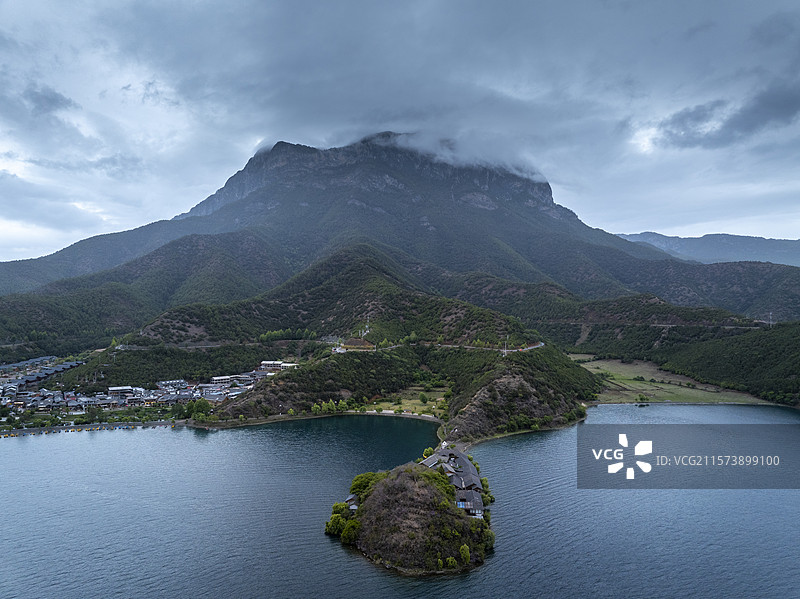云南丽江泸沽湖景区图片素材