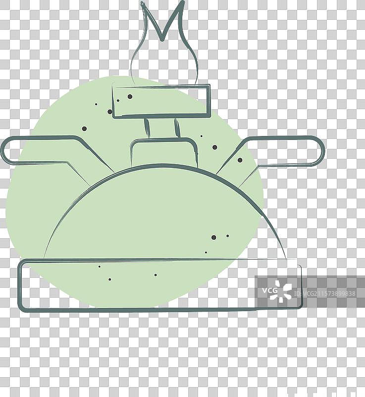 与厨房工具相关的燃气灶图标图片素材