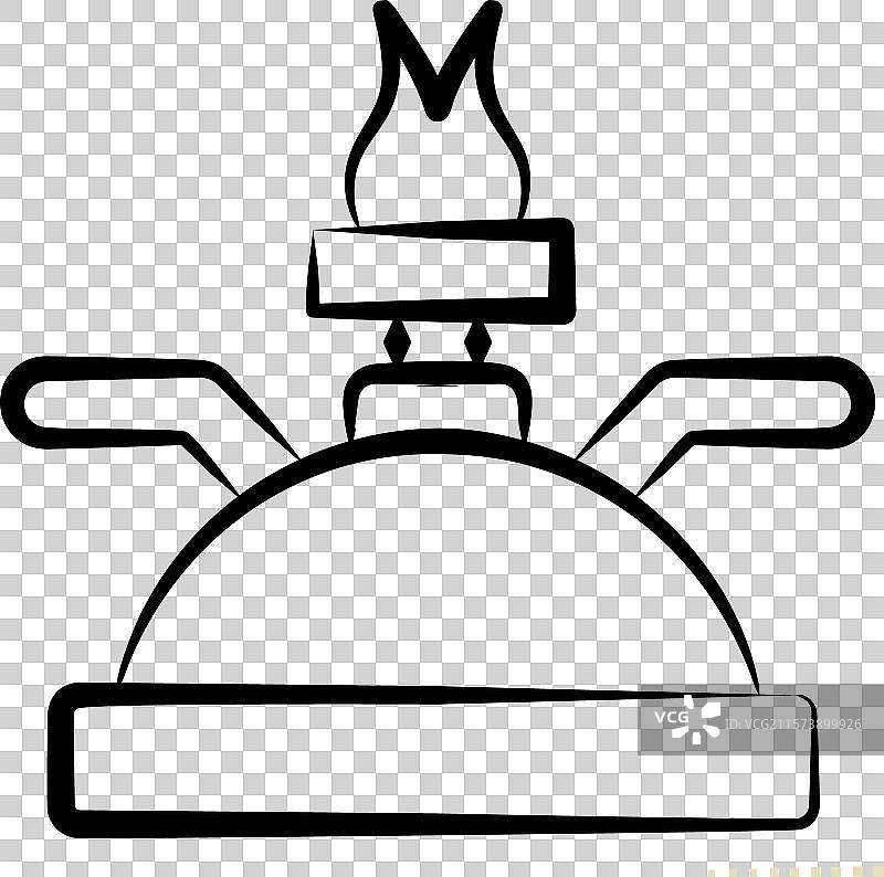 与厨房工具相关的燃气灶图标图片素材