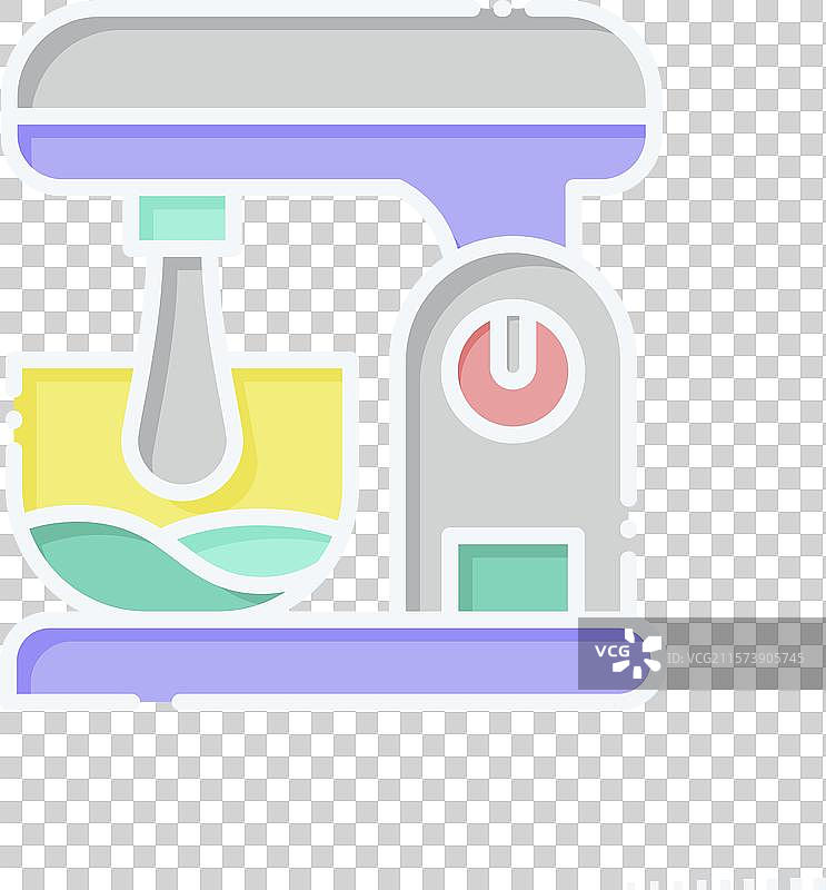 与厨房工具符号相关的厨房搅拌机图标图片素材