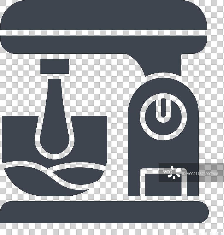 与厨房工具符号相关的厨房搅拌机图标图片素材