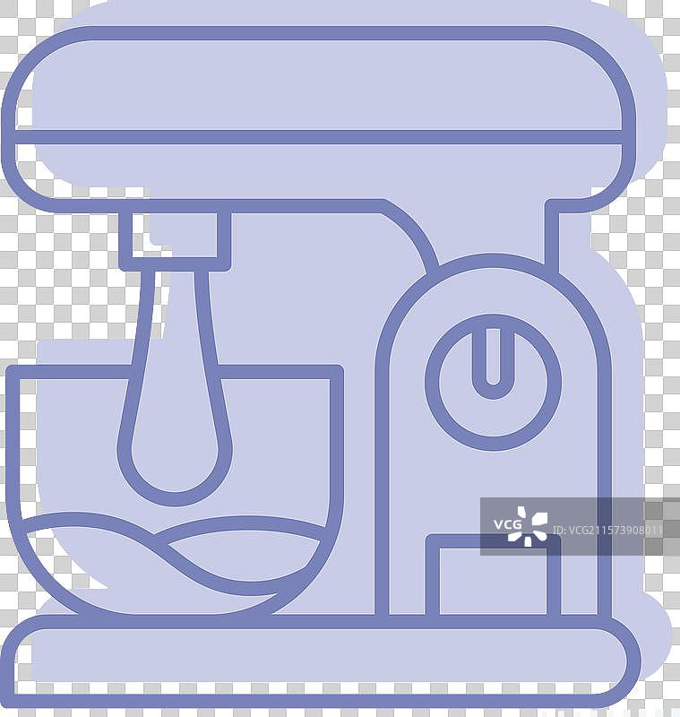 与厨房工具符号相关的厨房搅拌机图标图片素材