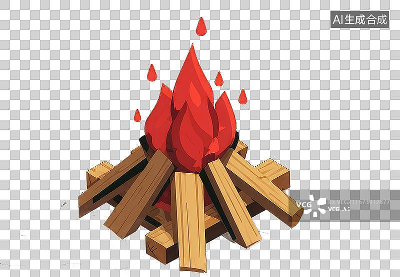 【AI数字艺术】卡通3D火把透明元素创意抽象商业背景教育书籍露营和旅行冬夜中的冒险温暖节日火焰氛围图片素材