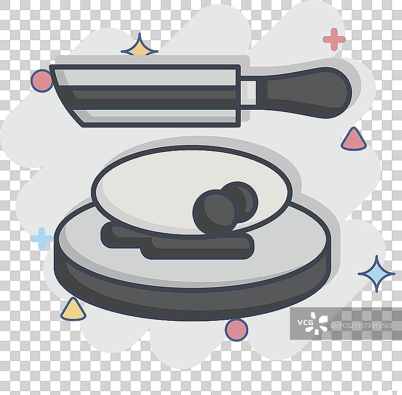 与厨房工具相关的图标牛排刀具套装图片素材