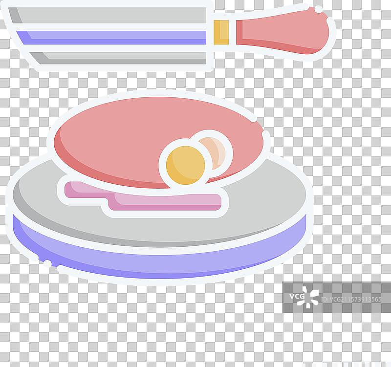 与厨房工具相关的图标牛排刀具套装图片素材