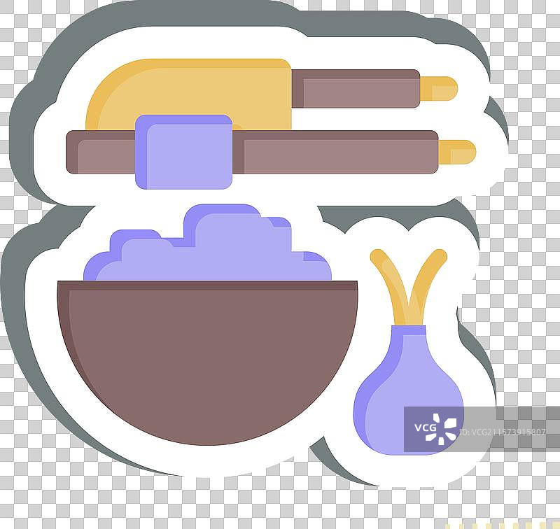 厨房工具相关的蒜压器贴纸图片素材