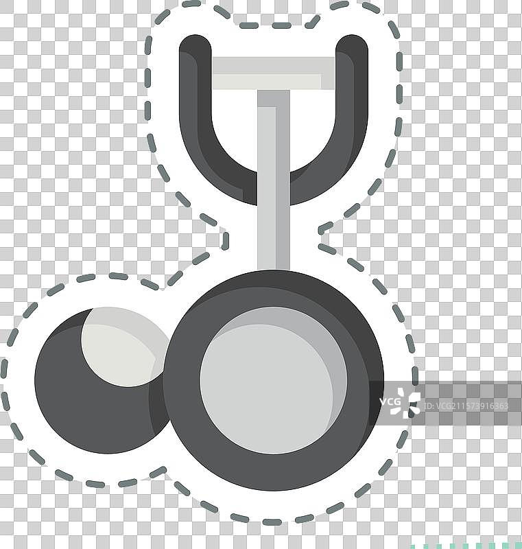 与冰淇淋勺相关的贴纸线条切割图片素材