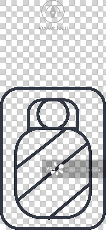 睡袋图标符号，独立于白色背景图片素材