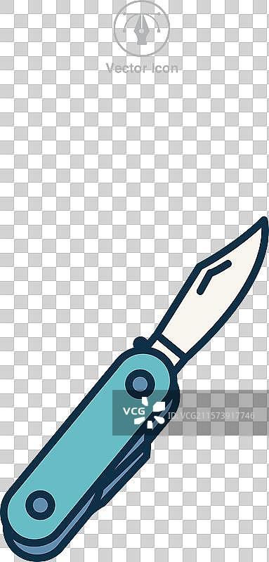 瑞士露营多功能刀图标符号孤立设计图片素材