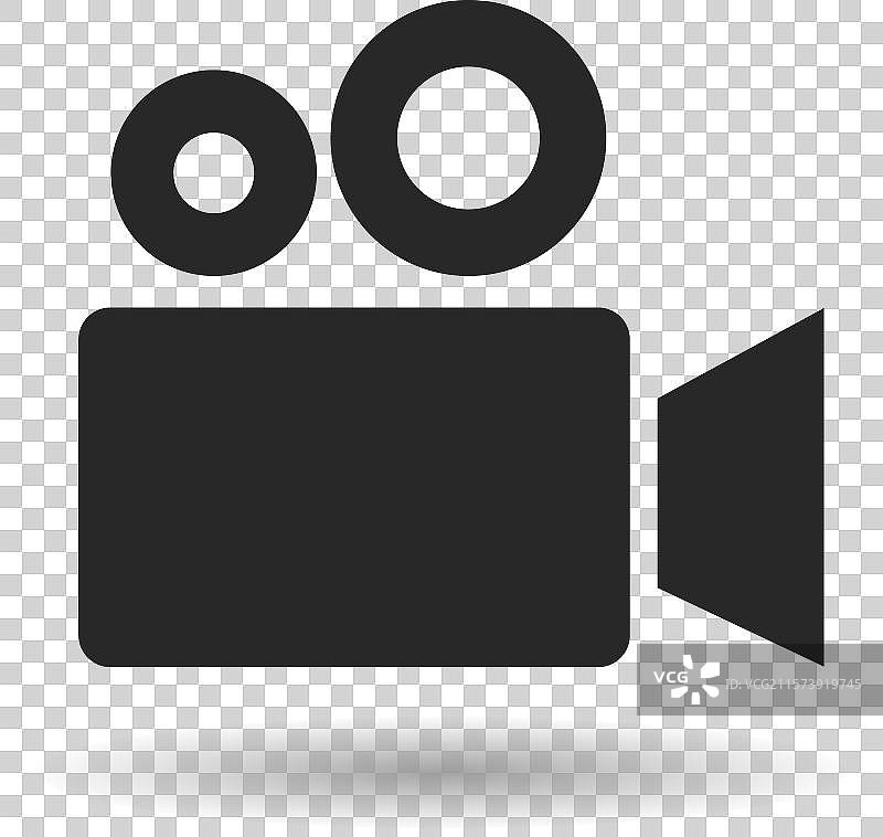 视频摄像机图标或电影摄像机图标图片素材