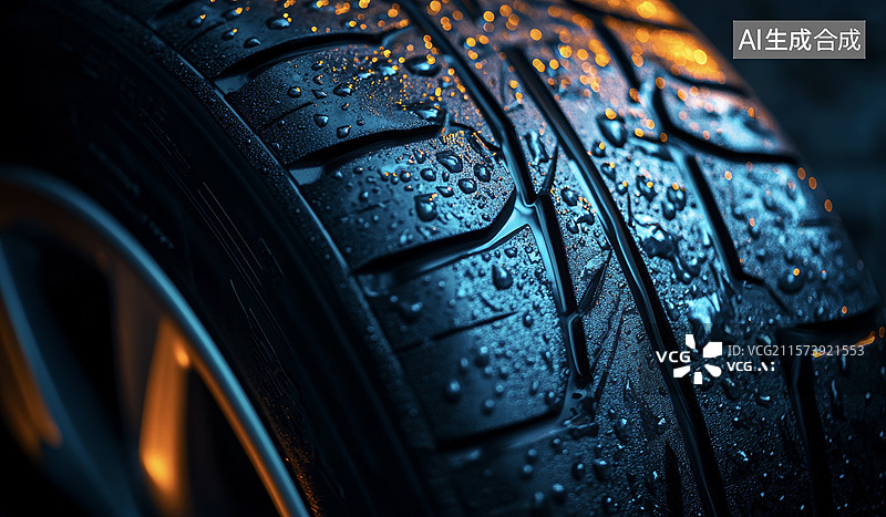 【AI数字艺术】炫酷轮胎光影效果图片素材