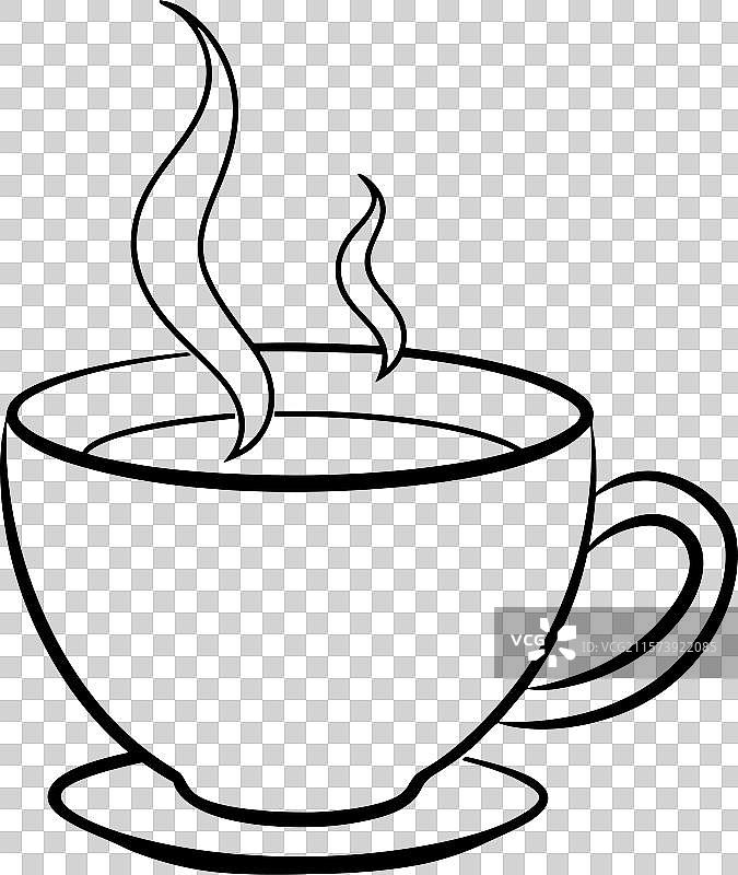 一杯冒着热气的茶图片素材