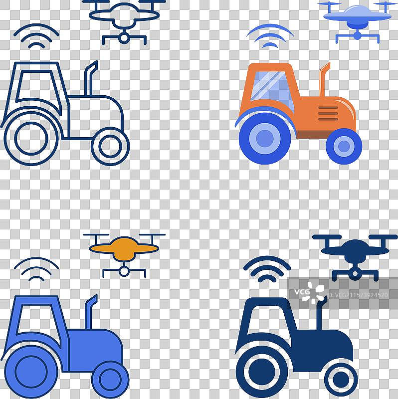 农业科技数字农业图标集图片素材