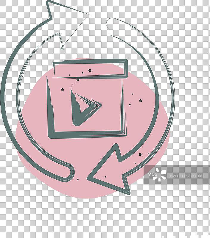 与电影相关的图标，象征着电影制作的颜色图片素材