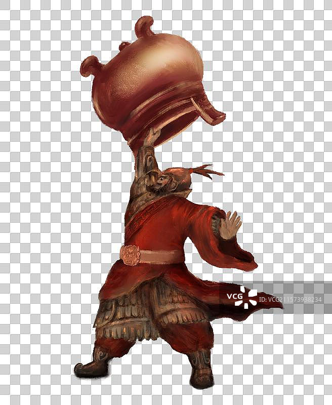 古代历史人物传奇大力士将军霸王举鼎图片素材