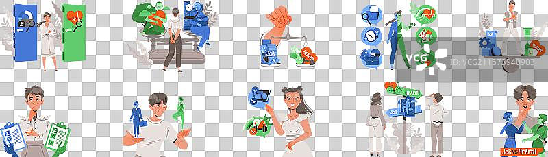 男女角色在选择健康问题图片素材