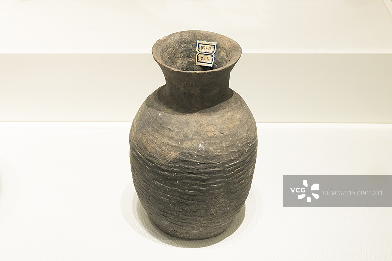 陕西考古博物馆陶壶龙山文化距今4800-4000年1984年扶风案板遗址H7西北大学文化遗产学院藏品图片素材