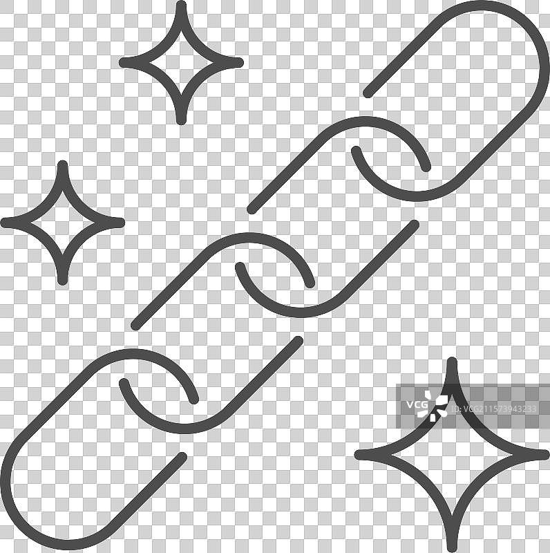 珠宝链条轮廓图标图片素材