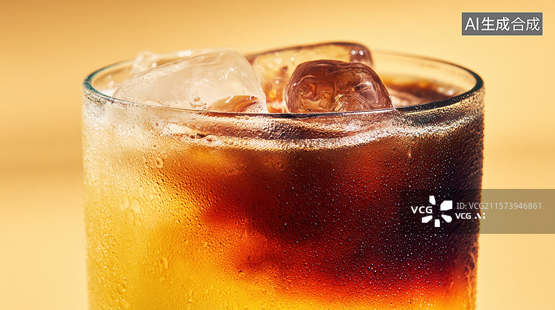 【AI数字艺术】冰镇可乐特写图片素材