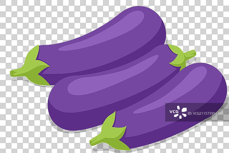 新鲜的茄子孤立在白色背景上图片素材