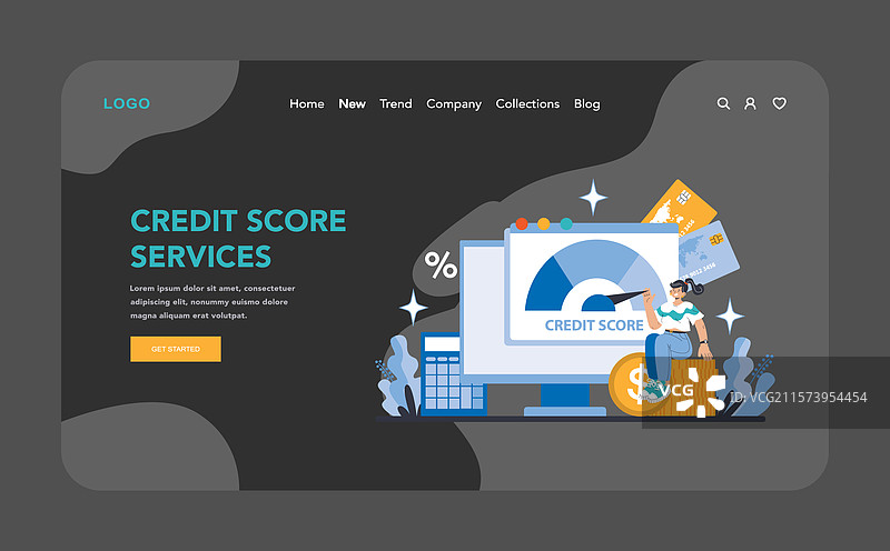 银行服务概念平面图图片素材