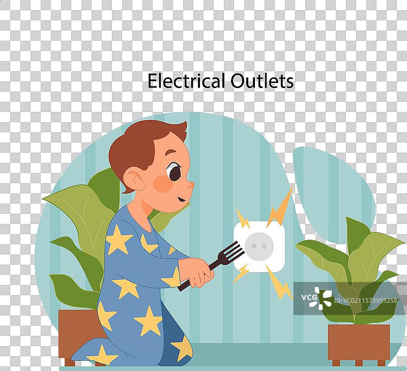 电气安全警告平面图图片素材