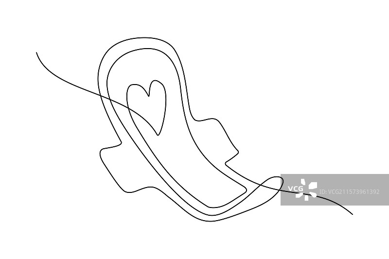 一笔连画的卫生巾图案图片素材