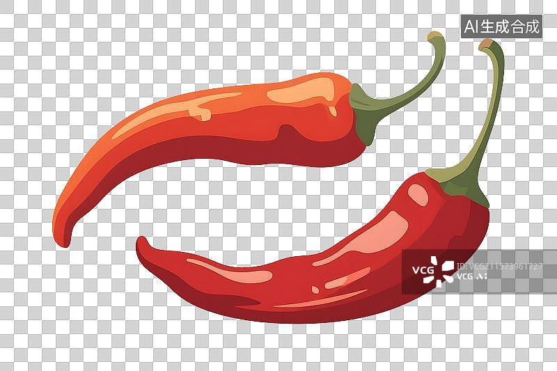 【AI数字艺术】辣椒插画免扣元素图片素材