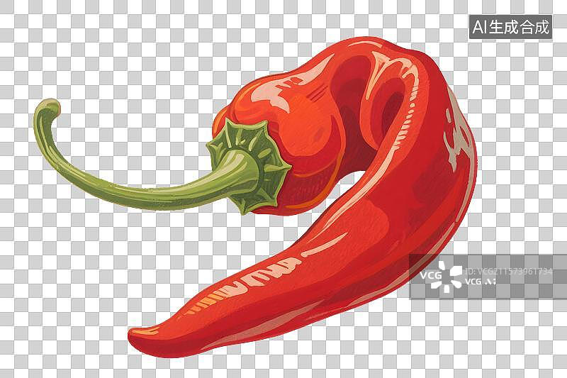 【AI数字艺术】辣椒插画免扣元素图片素材