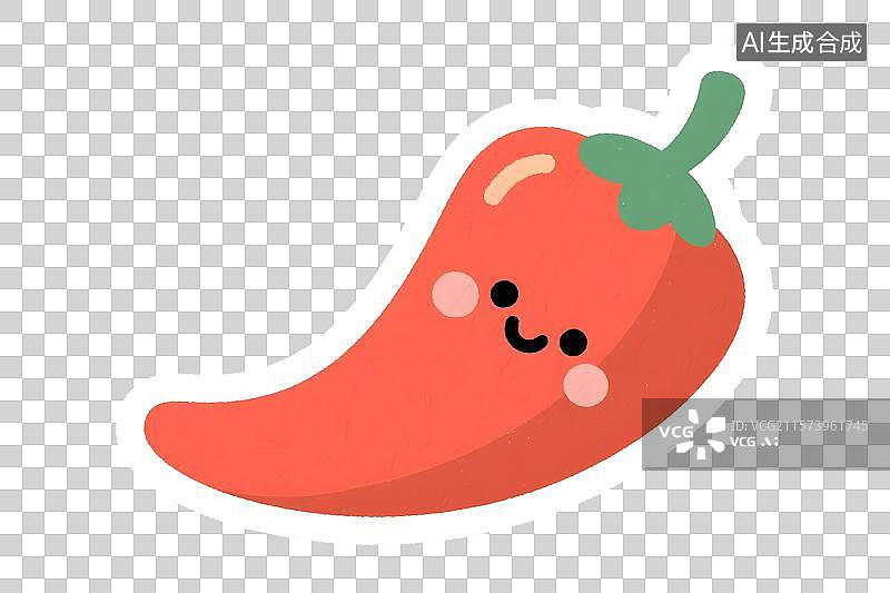 【AI数字艺术】辣椒插画免扣元素图片素材