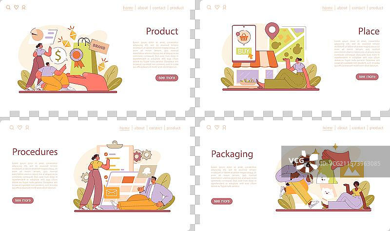 数字营销组合创意面板设置图片素材