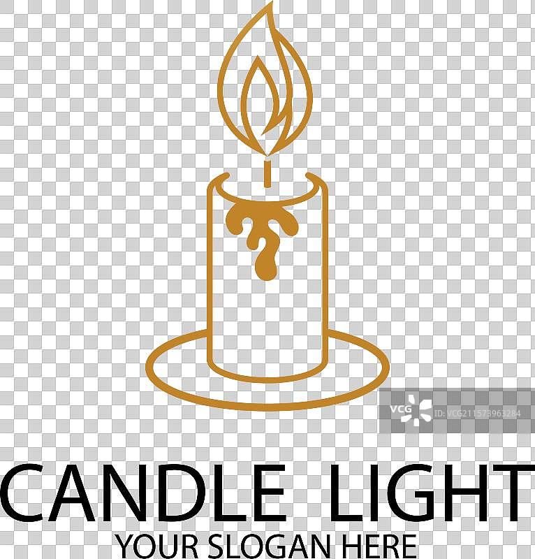 浪漫的烛光图标标志图片素材