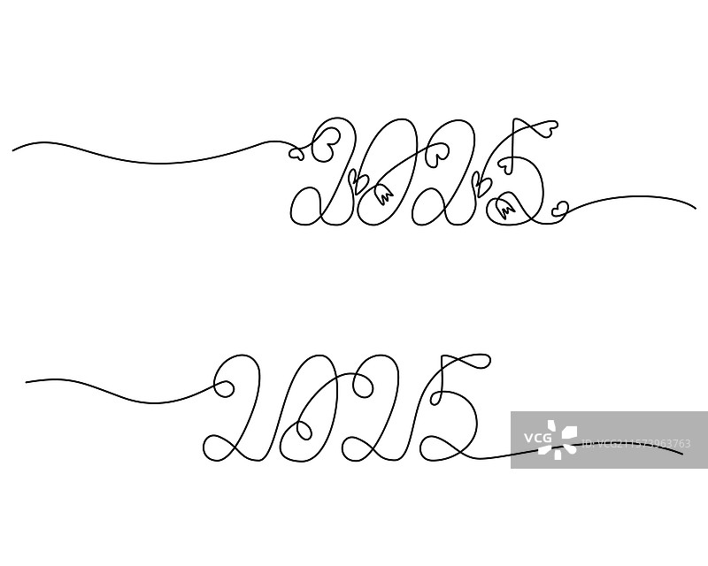 2025 手写连续线条字母组合（两件套）图片素材
