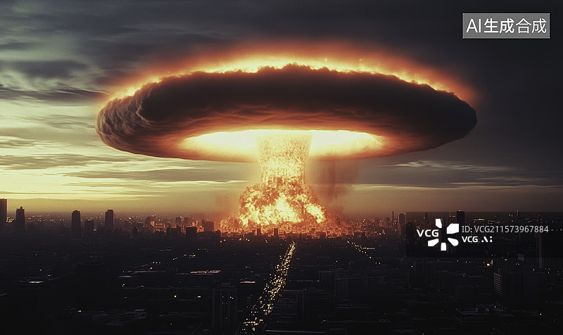 【AI数字艺术】核爆瞬间震撼景象图片素材