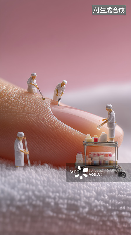 【AI数字艺术】微距创意美甲修复图片素材