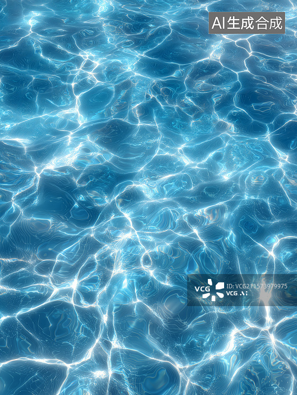 【AI数字艺术】竖图游泳池清澈的水波纹图片素材
