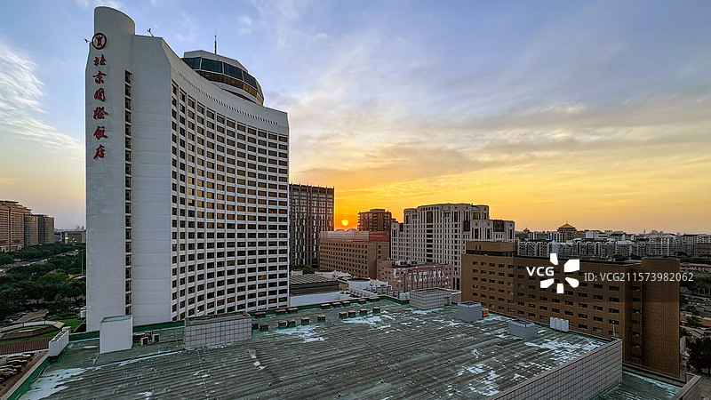 北京地标建筑，北京国际饭店图片素材