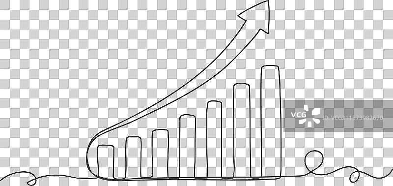 持续上升的图表增长线图片素材