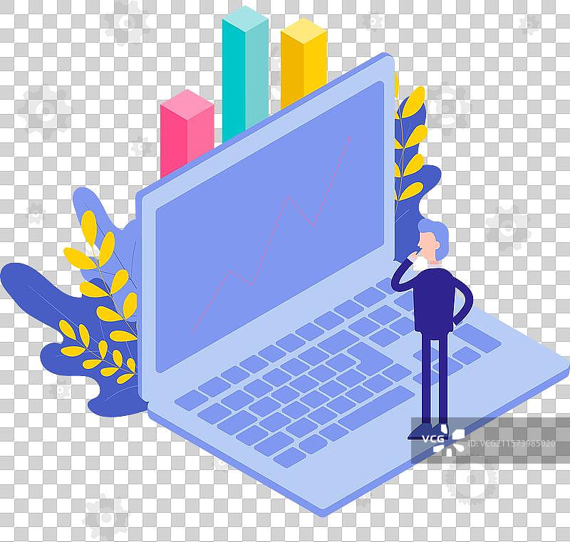 项目经理正在审查图表图片素材