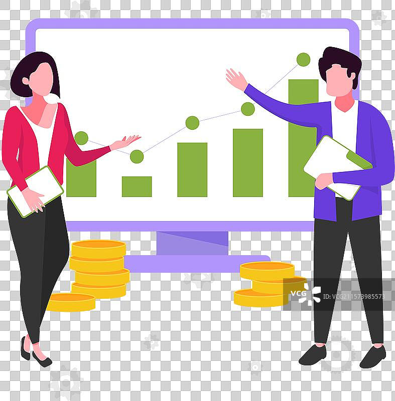 项目经理正在审查图表图片素材