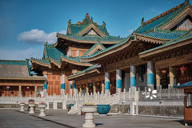 仿元大都都城，蒙古源流，鄂尔多斯文化产业园图片素材