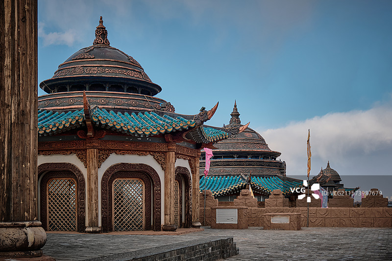 仿元大都都城，蒙古源流，鄂尔多斯文化产业园图片素材