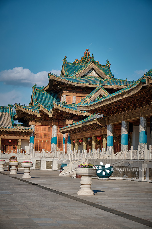 仿元大都都城，蒙古源流，鄂尔多斯文化产业园图片素材